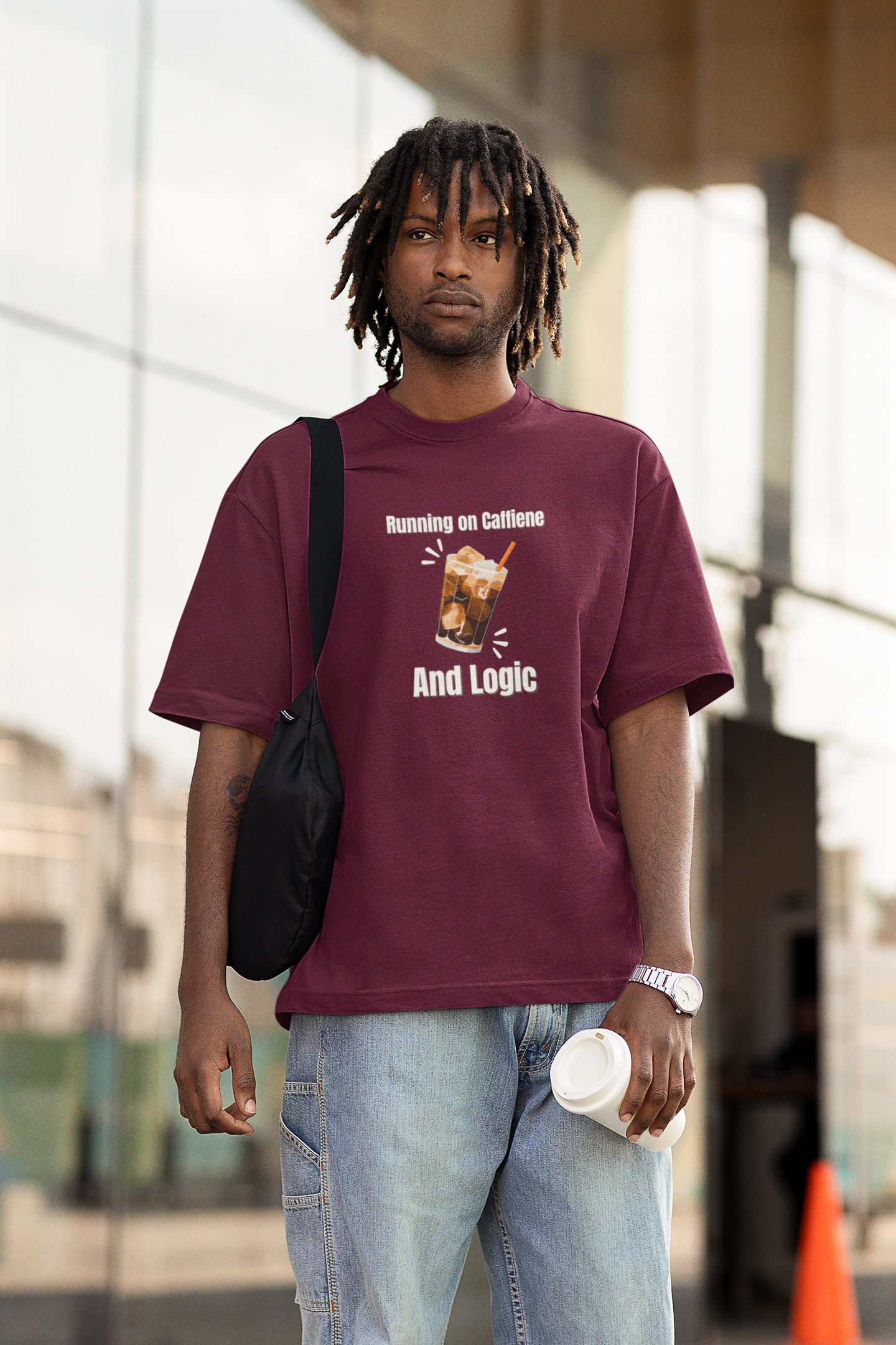 Running on Caffiene and Logic, T-shirt