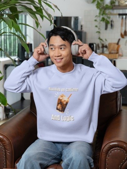 Running On Caffeine And Logic Design Sweat T-shirt