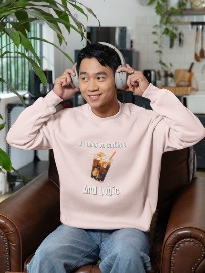 Running On Caffeine And Logic Design Sweat T-shirt