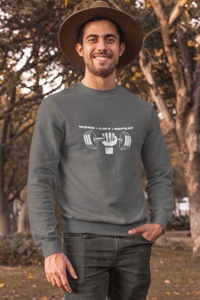 Work Lift Repeat Design Sweat T-shirt