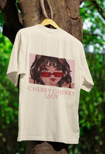 Cherry Cherry Lady - Over-sized T-shirt