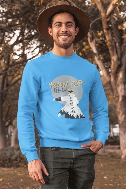 Yellow Flash Of The Leaf Design Sweat T-shirt