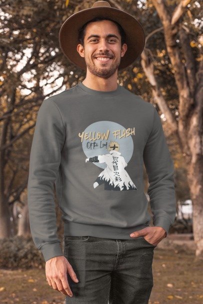 Yellow Flash Of The Leaf Design Sweat T-shirt