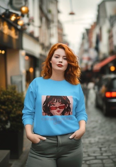 Cherry Cherry Lady Design Sweat T-shirt
