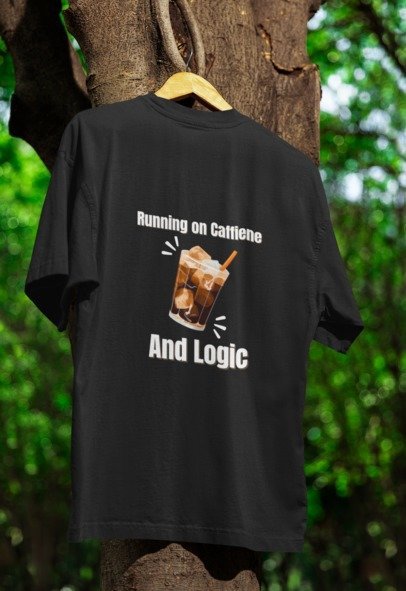 Running On Caffeine and Logic Design Simple T-shirt