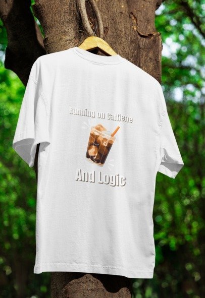Running On Caffeine and Logic Design Simple T-shirt