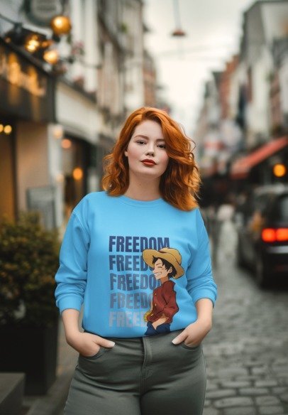 Straw Hat Freedom Version Sweat T-Shirt